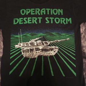 Vintage 90s Operation Desert Storm Abrams Tank Tee